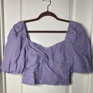 Zara  lilac crop top